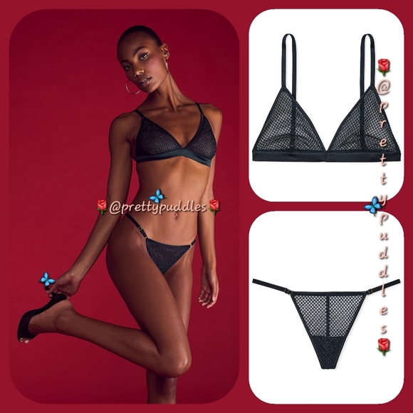 Victoria's Secret Other - 💎 XXL 2pc VS Very Sexy Ziggy Glam Shine Fishnet Bralette & V-String Set 💎
